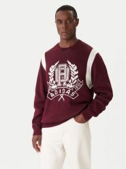 Adidas Sweter JX8215 Bordowy Regular Fit. Czerwone swetry rozpinane Adidas, m, bez wzorów, z bawełny, bez kołnierzyka, bez ramiączek. Za 439.99 zł.