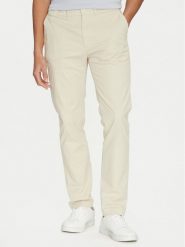 Calvin Klein Chinosy Modern Twill K10K113696 Beżowy Slim Fit. Brązowe eleganckie spodnie CALVIN KLEIN, m, z bawełny. Za 309.99 zł.
