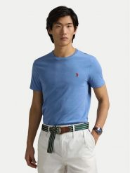 Polo Ralph Lauren T-Shirt 710671438408 Niebieski Slim Fit. Niebieskie koszulki polo Polo Ralph Lauren, m, bez wzorów, z bawełny, bez kołnierzyka, bez ramiączek. Za 209.99 zł.