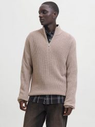 Jack & Jones Sweter "Kaito" w kolorze beżowym rozmiar: S. Brązowe swetry nierozpinane Jack & Jones, s, bez wzorów, bez kołnierzyka, bez ramiączek. Za 104.89 zł.