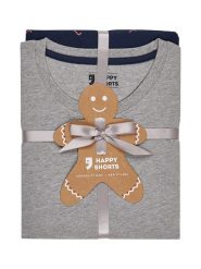 Happy Shorts Piżama w kolorze szaro-granatowym rozmiar: XXL. Niebieskie piżamy Happy Shorts, xxl, bez wzorów, bez ramiączek. Za 78.66 zł.