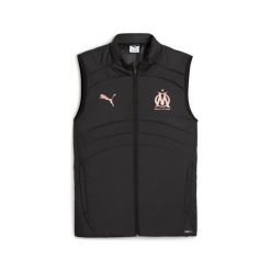 Kurtka puchowa bez rękawów OM 2024/25. Czarne kurtki Puma, m, bez wzorów, z materiału, bez kaptura. Za 227.00 zł.