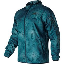 Kurtka "Windcheater" w kolorze morskim do biegania. Kurtki marki New Balance. W wyprzedaży za 208.95 zł.