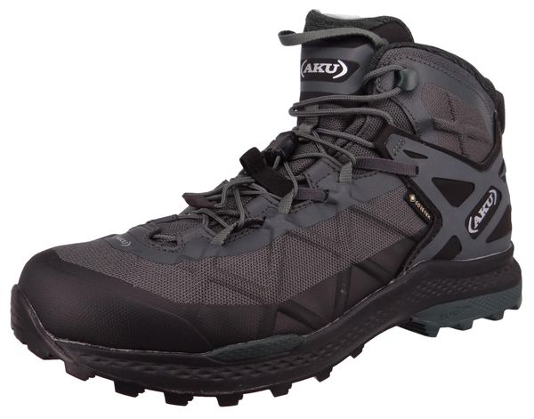 Buty turystyczne męskie AKU Rocket Mid DFS GTX. Szare buty turystyczne Aku, bez wzorów, z gore-texu, bez zapięcia, trekkingowe, gore-tex. Za 870.00 zł.