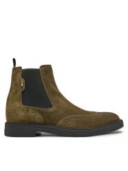 Boss Sztyblety Calev 50523007 Khaki. Brązowe sztyblety Boss, bez wzorów, ze skóry, bez obcasa, bez zapięcia. Za 1,149.00 zł.