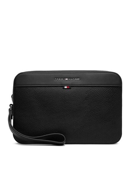 Tommy Hilfiger Saszetka Th Central Pouch AM0AM14822 Czarny. Czarne saszetki i nerki Tommy Hilfiger, bez wzorów, ze skóry. Za 289.99 zł.