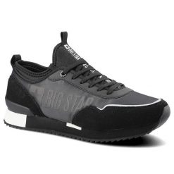 Czarne Sneakersy Big Star Męskie Półbuty Ze Skóry. Czarne buty sportowe casual BIG STAR, bez wzorów, z dresówki, bez obcasa, bez zapięcia. Za 163.00 zł.