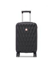 Semi Line Walizka kabinowa T5722-2 Czarny. Czarne walizki Semi-line, bez wzorów, z tworzywa sztucznego. Za 209.99 zł.