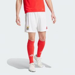 Szorty Benfica 24/25 Home. Białe szorty Adidas, s, bez wzorów, z materiału, sportowe. Za 199.00 zł.