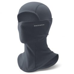 Czapka z daszkiem na zewnątrz, wiatroszczelna, kominiarka, osłona na szyję. Szare czapki z daszkiem ROCKBROS, na jesień, bez wzorów, z elastanu. Za 63.60 zł.