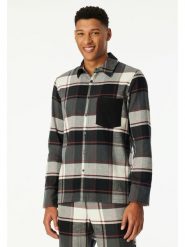 Schiesser Koszulka piżamowa w kolorze antracytowym rozmiar: 50. Czarne piżamy Schiesser, bez wzorów, z bawełny, bez ramiączek. Za 130.99 zł.