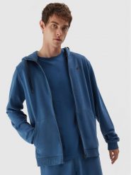 4F Bluza 4FAW23TSWSM695 Niebieski Regular Fit. Niebieskie bluzy 4F, m, bez wzorów, z bawełny, bez kaptura. Za 99.99 zł.
