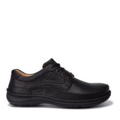 Półbuty Clarks. Czarne eleganckie półbuty Clarks, bez wzorów, bez obcasa, bez zapięcia. Za 439.99 zł.