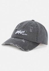 Galway Distressed Czapka - Washed Szary. Szare czapki z daszkiem GORILLA WEAR, bez wzorów, z bawełny. Za 214.00 zł.