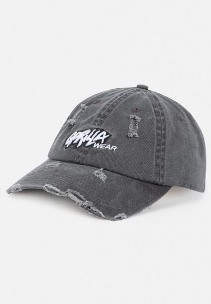 Galway Distressed Czapka - Washed Szary. Szare czapki z daszkiem GORILLA WEAR, bez wzorów, z bawełny. Za 214.00 zł.