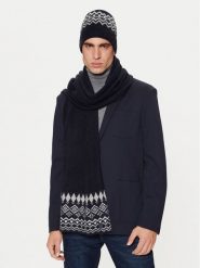 Guess Czapka M4PZ60 Z3LQ0 Granatowy. Niebieskie czapki zimowe Guess, z aplikacjami, z materiału. Za 569.99 zł.