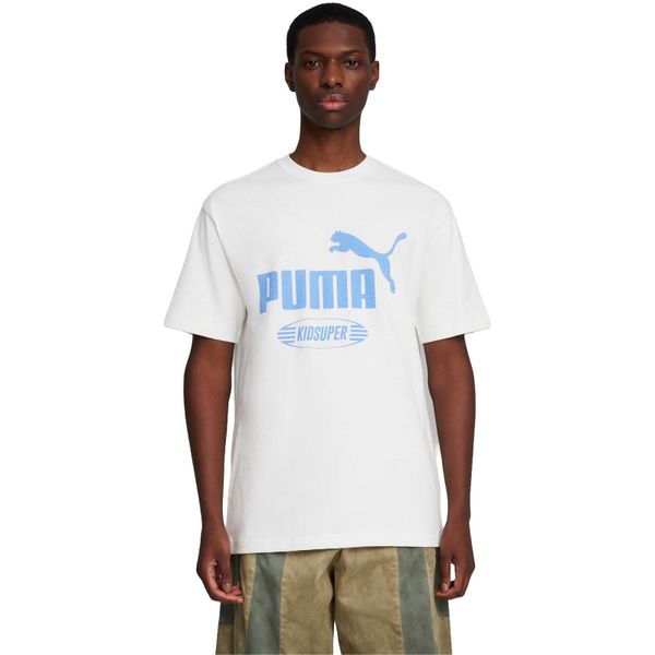 Podkoszulek męskie Puma X Kidsuper Graphic Tee. Białe podkoszulki Puma, m, bez wzorów, z bawełny, bez ramiączek. Za 290.00 zł.