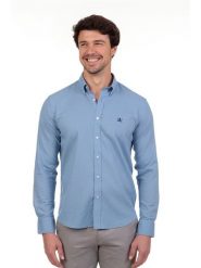 The Time of Bocha Koszula - Regular fit - w kolorze błękitnym rozmiar: L. Niebieskie koszule The Time of Bocha, l, bez wzorów, bez kołnierzyka, bez ramiączek. Za 173.99 zł.