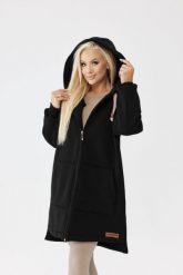 Czarna damska bluza Mona z kapturem PLUS SIZE XXL OVERSIZE WIOSNA. Czarne koszulki polo Moda Size Plus Iwanek, na jesień, plus size, bez wzorów, z bawełny, bez kołnierzyka, bez ramiączek. Za 329.90 zł.