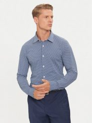 Boss Koszula Roan 50522091 Niebieski Slim Fit. Niebieskie koszule Boss, m, bez wzorów, z syntetyku, bez kołnierzyka, bez ramiączek. Za 419.99 zł.
