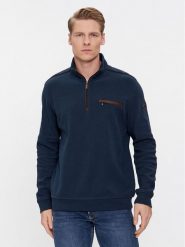 Bugatti Bluza 8500 25050 Niebieski Regular Fit. Niebieskie bluzy Bugatti, m, bez wzorów, z bawełny, bez kaptura. Za 449.99 zł.
