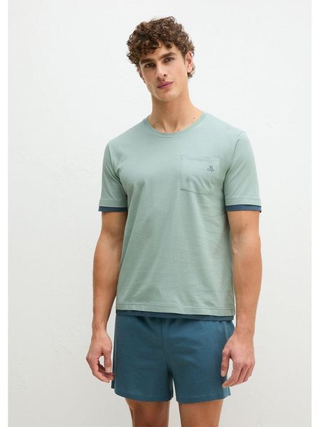 Marc O´Polo Bodywear Koszulka piżamowa w kolorze miętowym rozmiar: S. Zielone piżamy s, bez wzorów, z bawełny, bez ramiączek. Za 73.95 zł.