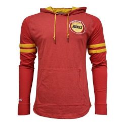 Hoodie Houston Rockets lightweight 2.0. Czerwone bluzy Mitchell & Ness, bez wzorów, z kapturem. Za 338.00 zł.