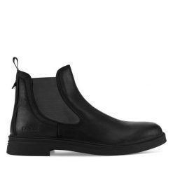 Sztyblety MEXX. Czarne botki sznurowane Mexx, bez wzorów, bez obcasa, bez zapięcia. Za 349.99 zł.