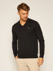 Polo Ralph Lauren Sweter Ls Sf Vn Pp 710670789003 Czarny Regular Fit. Czarne swetry rozpinane Polo Ralph Lauren, m, bez wzorów, z bawełny, bez kołnierzyka, bez ramiączek. Za 589.99 zł.