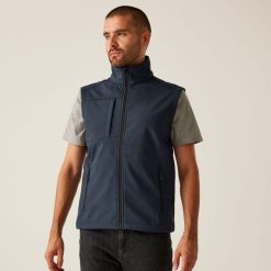 Kamizelka robocza softshellowa męska Octagon. Niebieskie kurtki softshell Regatta, m, bez wzorów, z softshellu, bez kaptura. Za 429.99 zł.