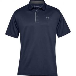 Koszulka sportowa męska Under Armour Tech Polo. Koszulki polo Under Armour, m, bez wzorów, bez kołnierzyka, bez ramiączek. Za 240.50 zł.