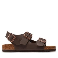 Sandały Birkenstock. Brązowe sandały Birkenstock, bez zapięcia. Za 449.99 zł.