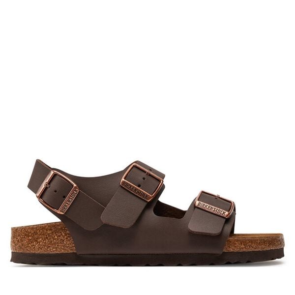 Sandały Birkenstock. Brązowe sandały Birkenstock, bez zapięcia. Za 449.99 zł.