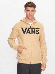 Vans Bluza Mn Vans Classic Zip Hoodie Ii VN0A456C Beżowy Classic Fit. Brązowe bluzy Vans, m, bez wzorów, z bawełny, bez kaptura. Za 339.99 zł.