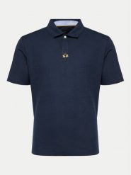 La Martina Polo YMP020 JS392 Granatowy Regular Fit. Niebieskie koszulki polo La Martina, m, bez wzorów, z bawełny, bez kołnierzyka, bez ramiączek. Za 389.99 zł.