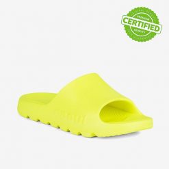 Klapki męskie Coqui Lou. Żółte klapki Coqui, z materiału. Za 125.99 zł.