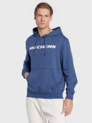 Skechers Bluza Heritage Ii MHD12 Niebieski Regular Fit. Niebieskie bluzy Skechers, m, bez wzorów, z syntetyku, bez kaptura. Za 99.99 zł.