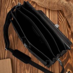 Torba męska na ramię skórzana do pracy aktówka na dokumenty i laptopa czarna Paolo Peruzzi T-122-BL. Czarne torby na laptopa . Za 529.00 zł.