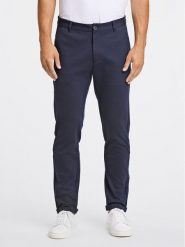 Lindbergh Chinosy 30-01007A Granatowy Slim Fit. Niebieskie eleganckie spodnie Lindbergh, m, z syntetyku. Za 189.99 zł.