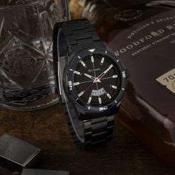 Zegarek męski bransoleta duży solidny z datownikiem czarny premium Beltimore BT03. Czarne zegarki . Za 149.99 zł.