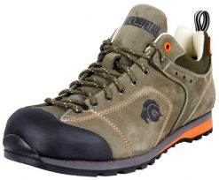 Męskie buty trekkingowe turystyczne. Brązowe trekkingi GUGGEN MOUNTAIN, bez wzorów, z gumy, bez zapięcia. Za 839.58 zł.