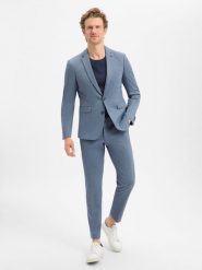 Finshley & Harding London Garnitur - Brixdon-Hoxdon Mężczyźni Slim Fit niebieski|szary, 48. Niebieskie garnitury Finshley & Harding London, m, bez wzorów. Za 1,199.95 zł.