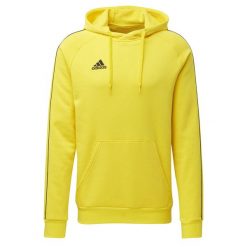 Bluza treningowa męska adidas Core 18 Hoody. Żółte bluzy Adidas, m, bez wzorów, bez kaptura. Za 79.09 zł.