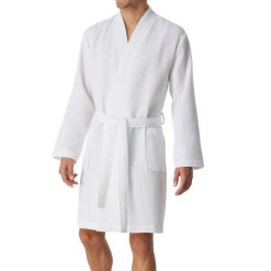 Szlafrok Waffel Piqué - Organic Cotton. Białe szlafroki Schiesser, s, bez wzorów, z bawełny, bez ramiączek, bez kaptura. Za 286.00 zł.