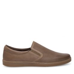 Półbuty Lasocki. Brązowe eleganckie półbuty Lasocki, bez wzorów, bez obcasa, bez zapięcia. Za 199.99 zł.