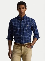 Polo Ralph Lauren Koszula 710P07186001 Granatowy Custom Fit. Niebieskie koszule Polo Ralph Lauren, l, bez wzorów, z bawełny, bez kołnierzyka, bez ramiączek. Za 769.99 zł.