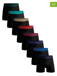 Muchachomalo Bokserki (8 par) w kolorze czarnym rozmiar: M. Czarne bokserki MUCHACHOMALO, m, bez wzorów. Za 232.23 zł.