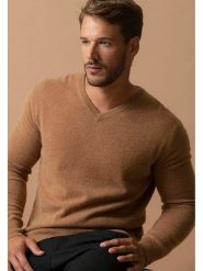 Perfect Cashmere Kaszmirowy sweter "Alexander" w kolorze jasnobrązowym rozmiar: M. Brązowe swetry nierozpinane Perfect Cashmere, m, bez wzorów, z kaszmiru, bez kołnierzyka, bez ramiączek. Za 451.45 zł.