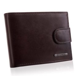 Portfel skórzany BETLEWSKI BPM-VTC-60 brązowy. Brązowe portfele Betlewski, bez wzorów, ze skóry. Za 169.99 zł.