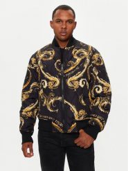 Versace Jeans Couture Kurtka bomber 77GASD07 Czarny Loose Fit. Czarne kurtki Versace Jeans Couture, m, bez wzorów, z jeansu, bez kaptura. Za 979.99 zł.